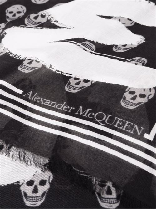 Foulard con logo da uomo. Alexander McQueen | 6611494418Q1078